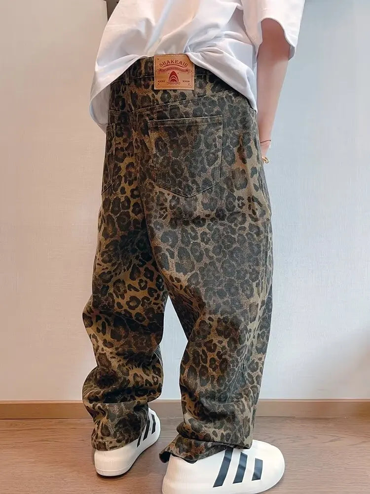 Landon - Oversize Leopard Pants