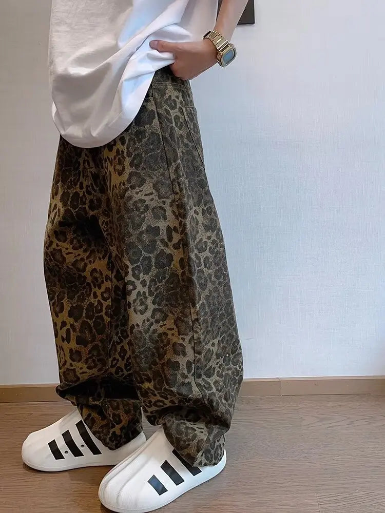 Landon - Oversize Leopard Pants