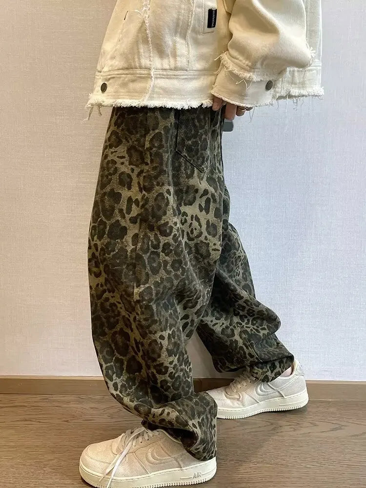 Landon - Oversize Leopard Pants