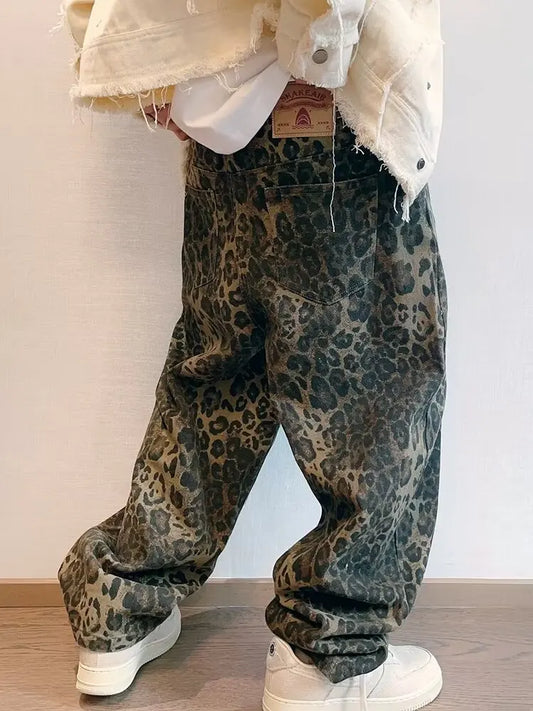 Landon - Oversize Leopard Pants