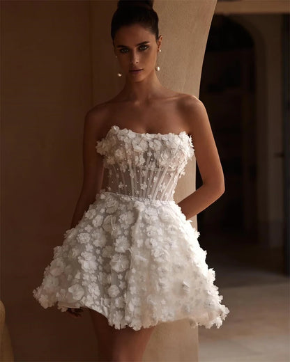 Elysia - 3D Detachable Floral Dress